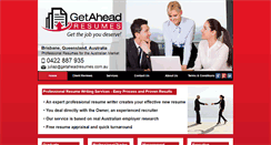 Desktop Screenshot of getaheadresumes.com.au