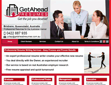 Tablet Screenshot of getaheadresumes.com.au